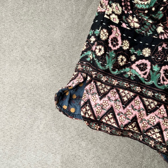 Anthropologie Antik Batik Helena Cotton Boho Quilted Shorts $161 SMALL 38 Black - Picture 8 of 10
